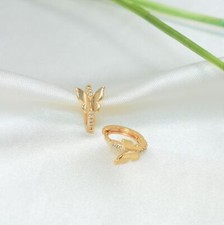 Gold Filled Butterfly Huggie Earrings, Dainty Hoops, CZ Earrings, For her, Women