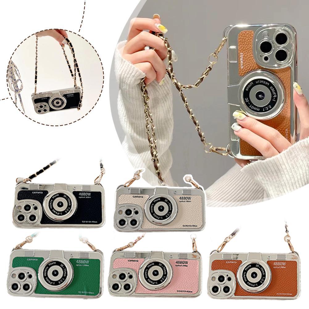 Creative Camera Mobile Phone Lanyard Protective Case for IPhone 16 Pro/16 Proma%