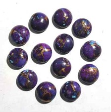 Wholesale Purple Copper Turquoise Cabochon Round Shape Loose Gemstone Jewellery.