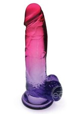 Shades 8in Jelly dildo-dong Realistic Feel Gradient Sex Toy TPR suction cup Base