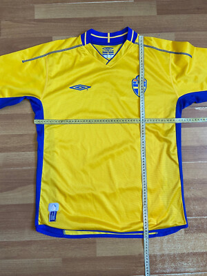 SWEDEN 2003 2004 HOME FOOTBALL SHIRT SOCCER JERSEY UMBRO sz M MEN