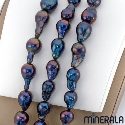 Natürlich Kultiviert Freashwater Barock Perle Tropfen Pfau Perlen 15.5 '' Strand