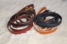 Four Foot by 1" Leather Dog Leash Lead Personalized FREE Amish Made 4'