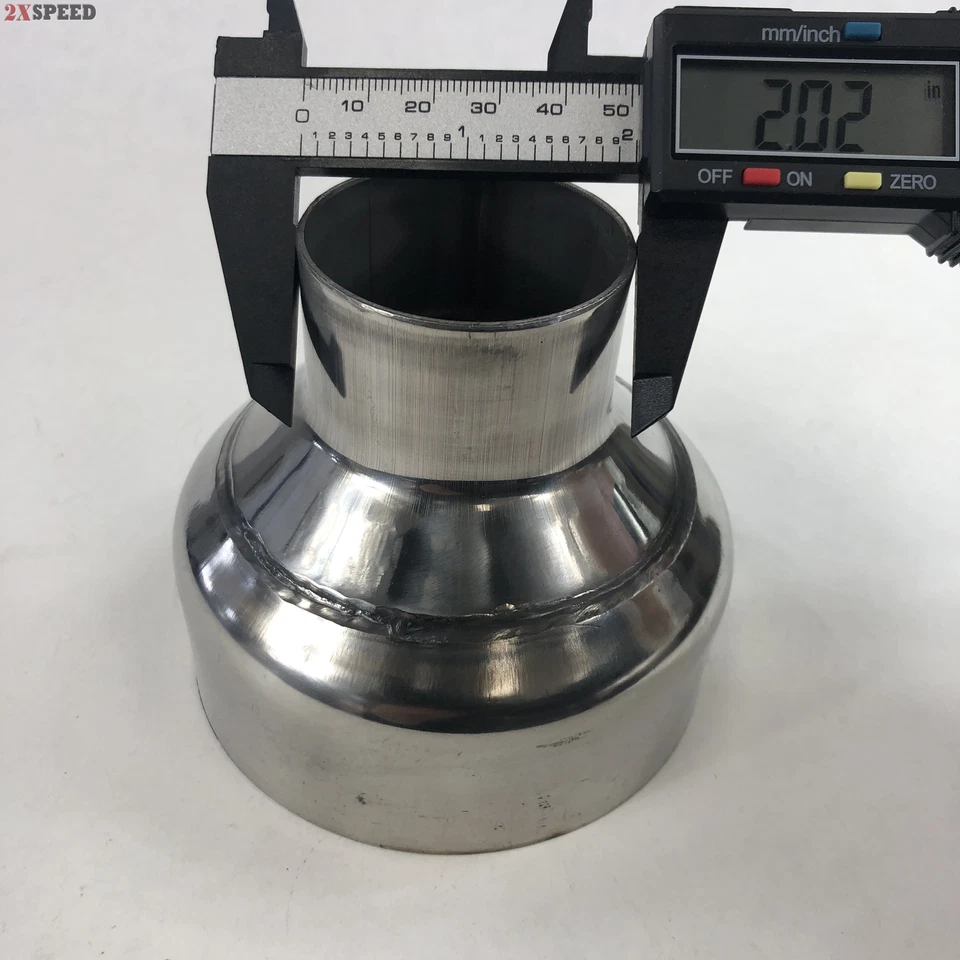 Reductor de tubo de escape universal de acero inoxidable T201 de 2" a 4", 3,5" de longitud Foto 3 de 4