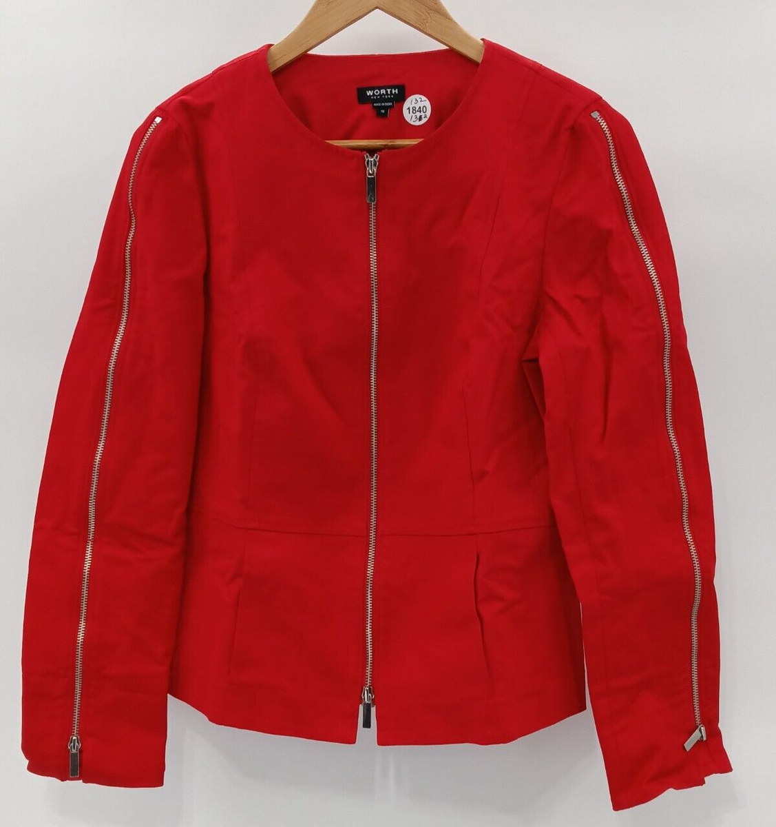 Worth New York Jacket Size 10 Full Zip Red | eBay Worth New York Jacket Size 10 Full Zip Red | eBay