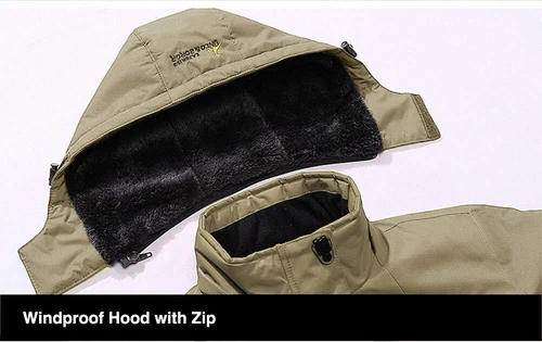 Men's Waterproof Winter Jacket Warm Winter Coat Outdoor Ski Snow Hooded Jackets - Picture 28 of 64