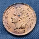 1906 Indian Head Cent 1c High Grade BU unfortunate toning #49713