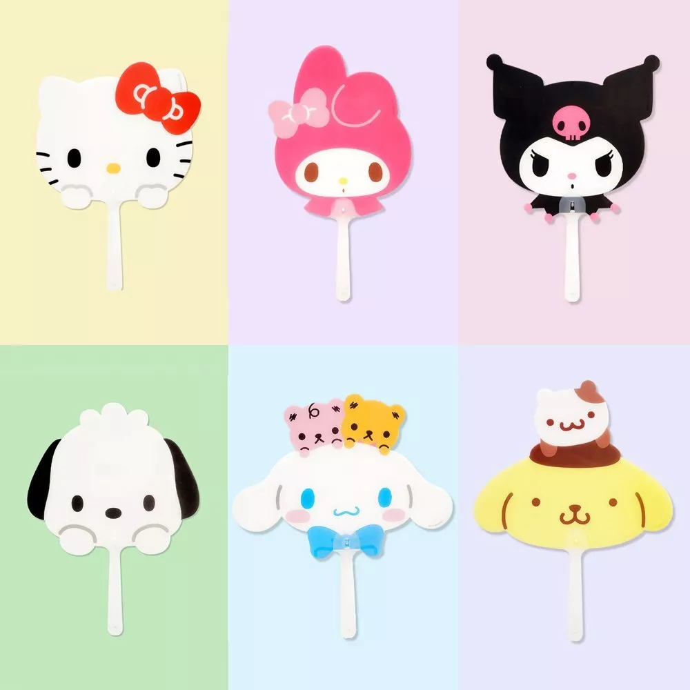 Sanrio Characters Face Shape Cute Handy Hand Fan (1PC)