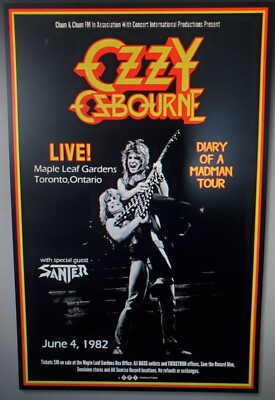 レアOzzy OsbournTributeポスターlimited edition Ozzy osbourne Toronto 1982 Poster | eBay