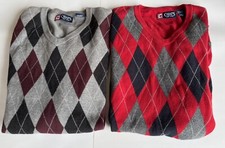 Men’s Large Sweater Vest Chaps Golf Dress Casual  One Red One Gray