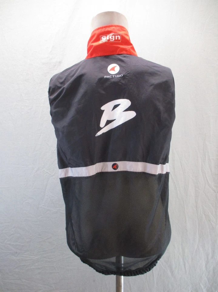 Pactimo Size M Mens BLK Full Zip Stand Collar Lightweight Cycling Vest 808 - Image 4 of 4