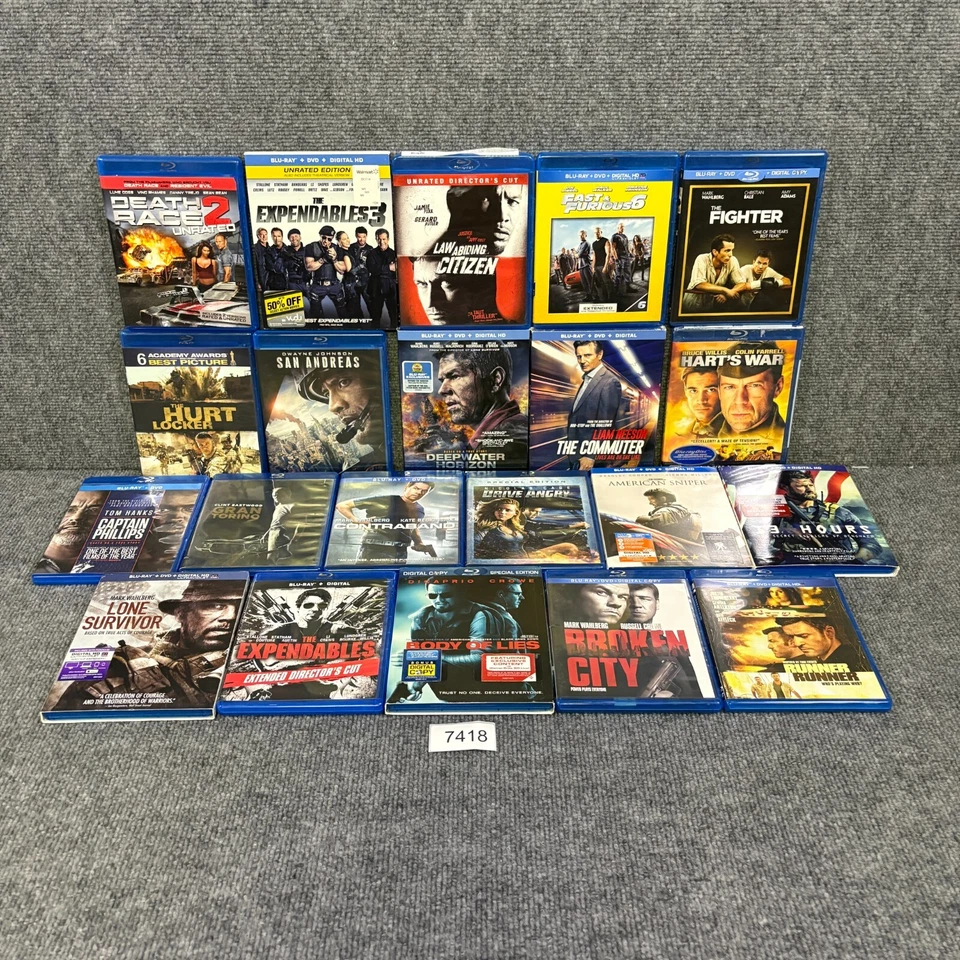 21 Blu Ray Lot War Shoot Em Up Action Adventure Movies Expendables Gran Torino - Imagem 2 de 4