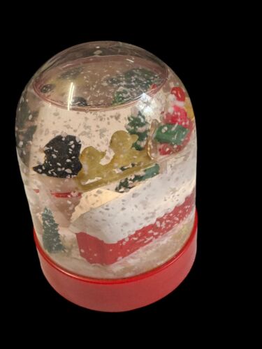 Rare Vintage 1980s B&Q Boxed Christmas Plastic Water Snow Globe Waterball - Picture 8 of 10