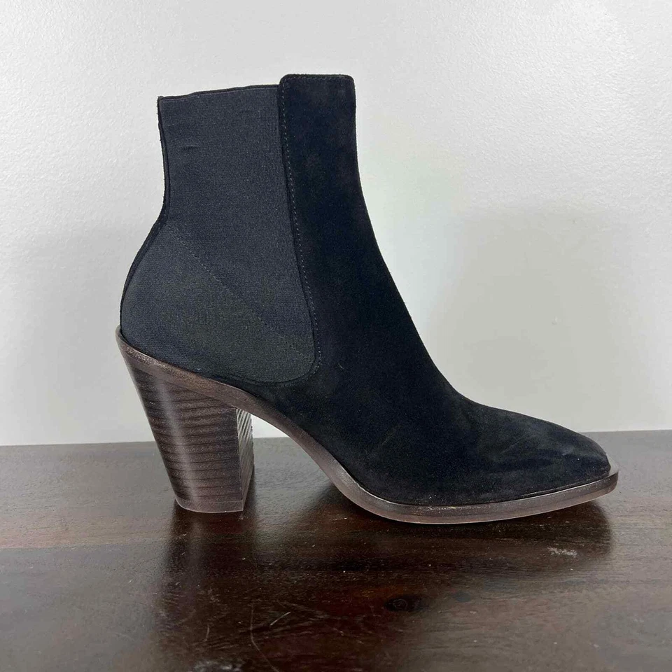BOTINES CLÁSICOS RAG & BONE AXEL CHELSEA GAMUZA NEGRA TALLA 36.5 NUEVOS SIN CAJA Foto 4 de 4