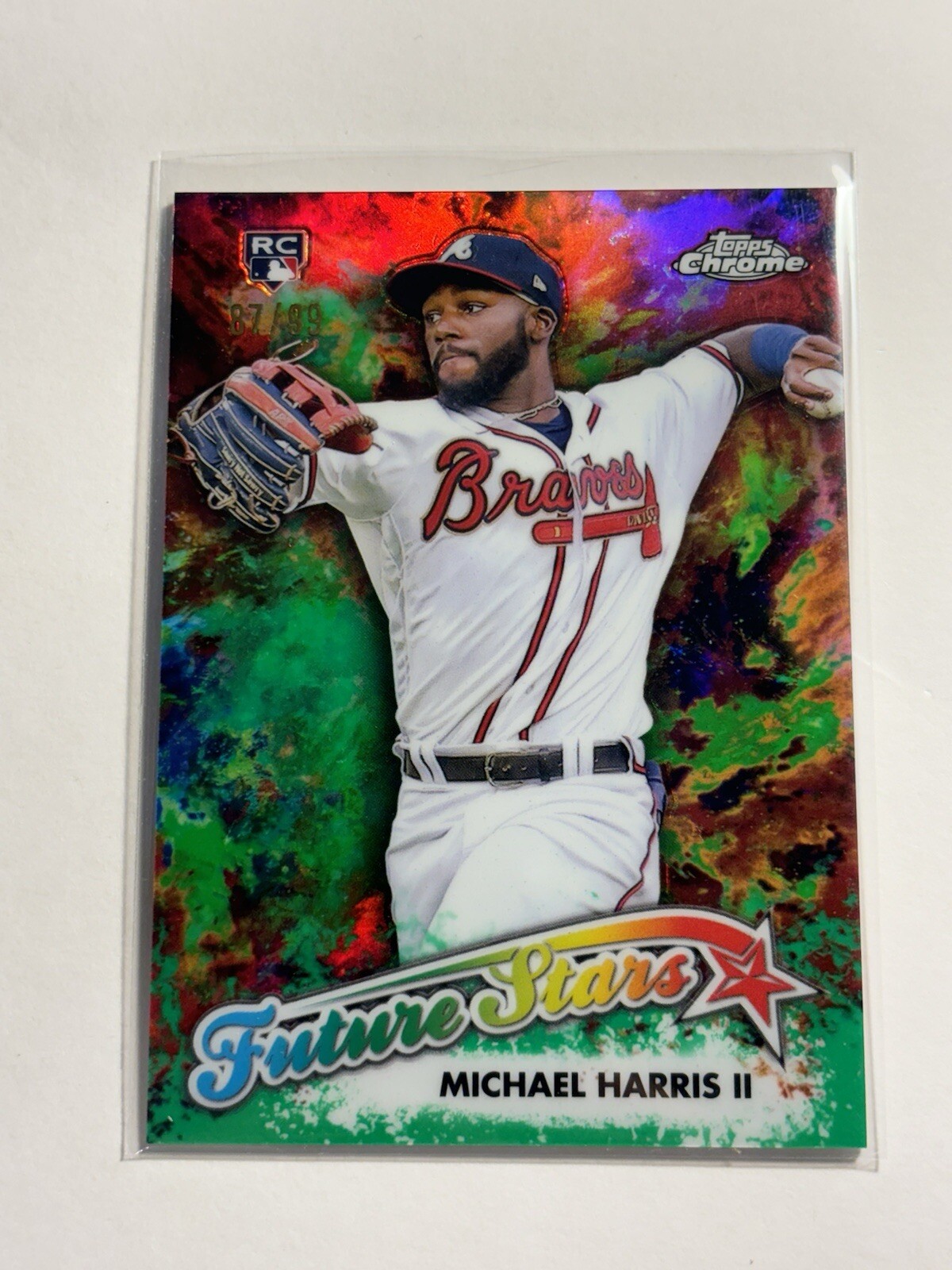 2023 Topps Chrome Michael Harris Green 87/99 Future Stars RC Braves
