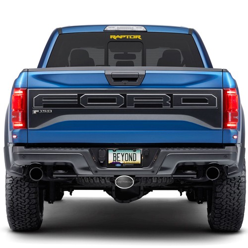 Ford Raptor 3D Logo on Carbon Fiber Look Oval Billet Aluminum 2" Tow Hitch Cover - Picture 3 of 6