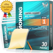 Nicotine Patches Step 1 Effective Helps Quit Smoking, 21 Mg, 30 Patches Smoking