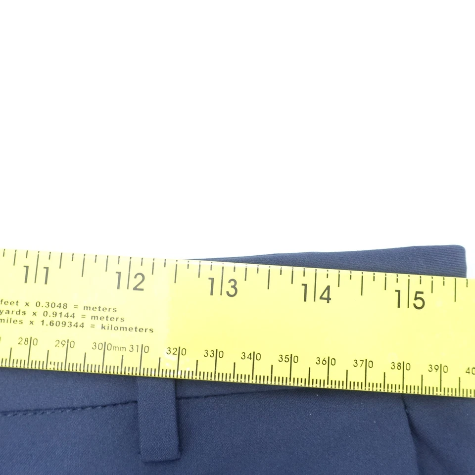 Pantalones de vestir Van Heusen para hombre 29 X 32 azul marino calce ajustado frente plano pierna recta Foto 4 de 4