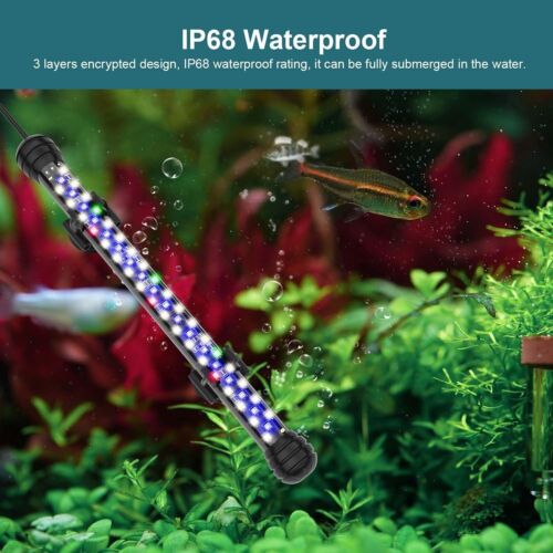 SEAOURA Luce Led per Acquario Timer Luci Sommergibili per Acquario Serbatoio Pesci 48CM - Foto 4 di 6
