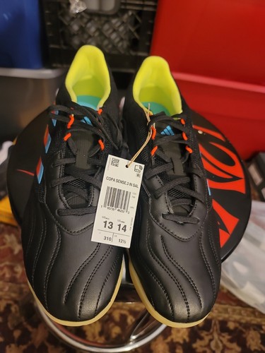Adidas Copa Sense .3 Indoor-Fußballschuhe Größe 13 M, dunkelblau/orange. - Bild 4 von 6