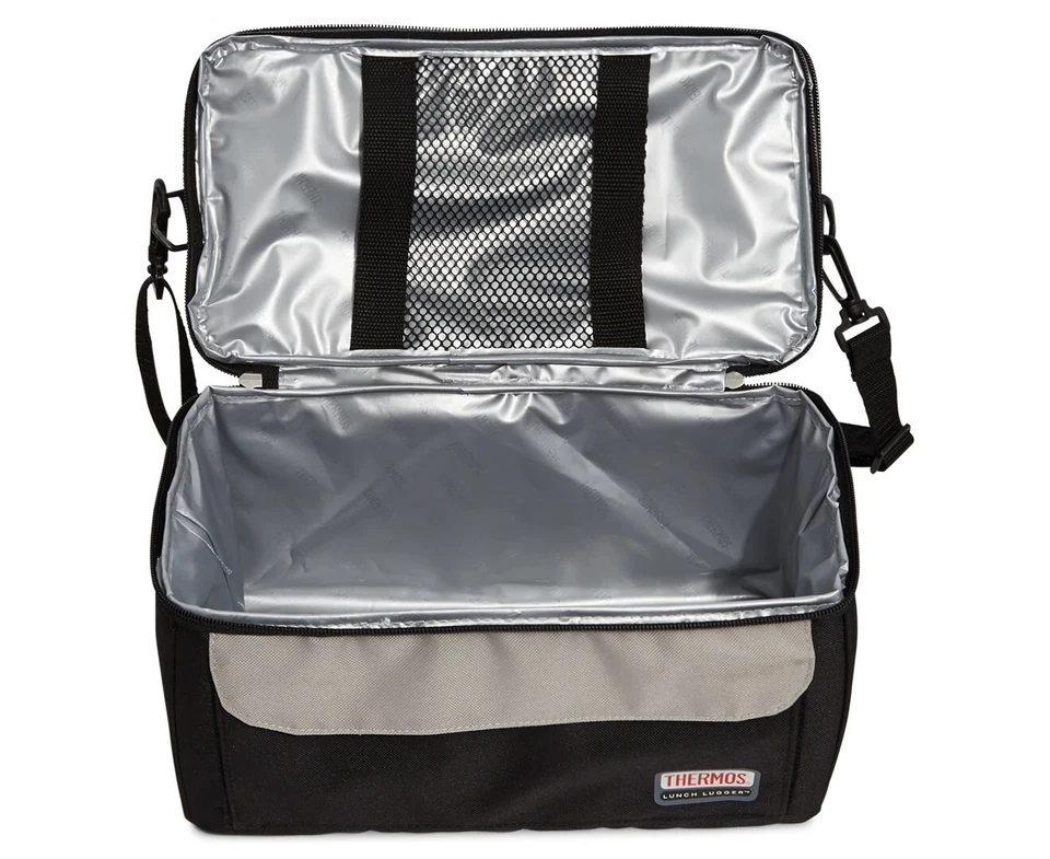 Thermos Food Jar LUNCH LUGGER COOLER BAG SOFT SIDED Dual Insulated Compartments - image 2 of 4