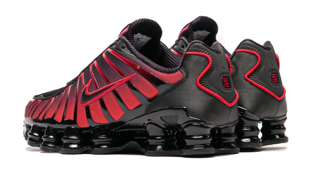 Nike Shox TL Black University Red Gradient IF6202-001 Men's Size