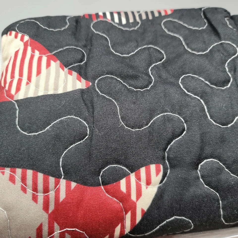 JUEGO DE EDREDÓN Y FARSA LODGE LIFE Queen de 3 piezas: cabina de alce pata de oso negro búfalo rojo Foto 3 de 4