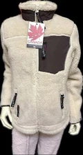 Canada Weather Gear Oatmeal Fleece Full Zip Pocket Jacket XL