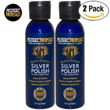 2-PACK Music Nomad MN701 Silver Polish for Silver & Silver Plated Instruments