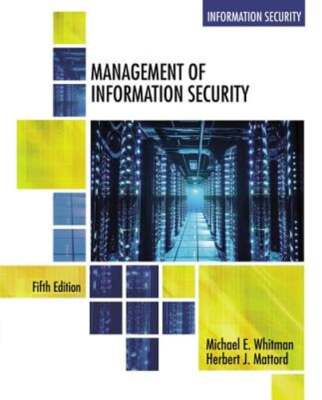 Management of Information Security by Michael Whitman: Used