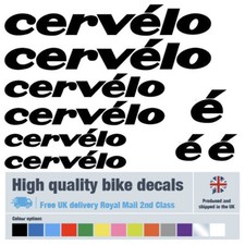 Cervelo bike decals labels with free bike protection (24 pack) free delivery
