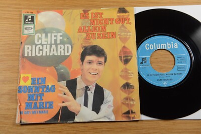 Cliff Richard   Es Ist Nicht Gut, Allein Zu Sein  7'' single Columbia C 23 611