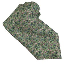 Vineyard Vines Necktie Men's Silk Green Novelty Fish Turtles Made In The USA