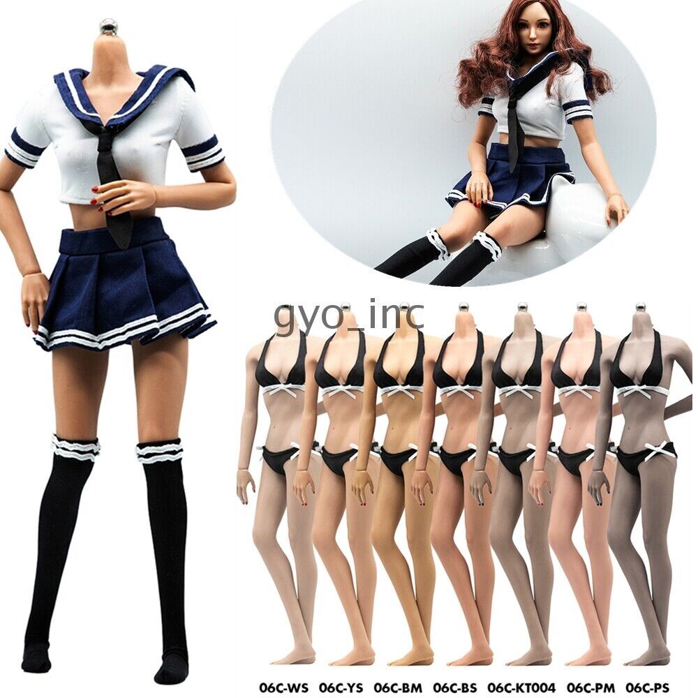 JIAOU 1/6 Female Figure Body Doll Middle Bust Girl for 12" Phicen Hot