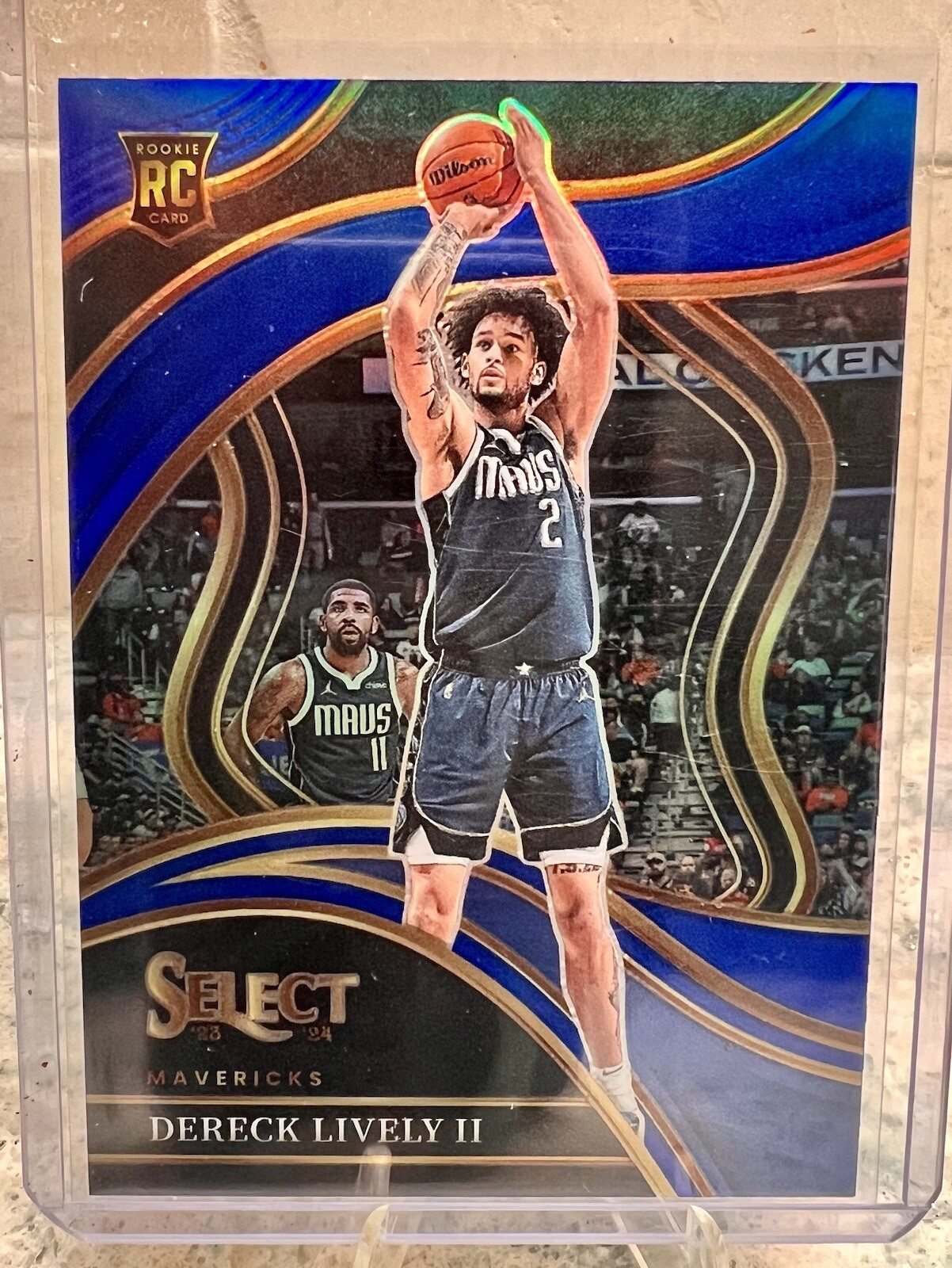 2023-24 Select Dereck Lively II Silver Blue Courtside Prizm SP Rare Rookie #285