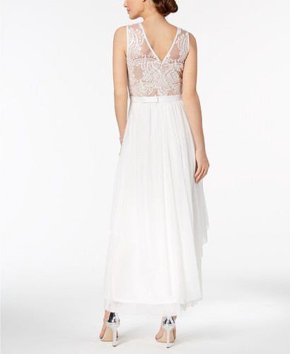 $450 R\u0026M Richards Women White Sequin 