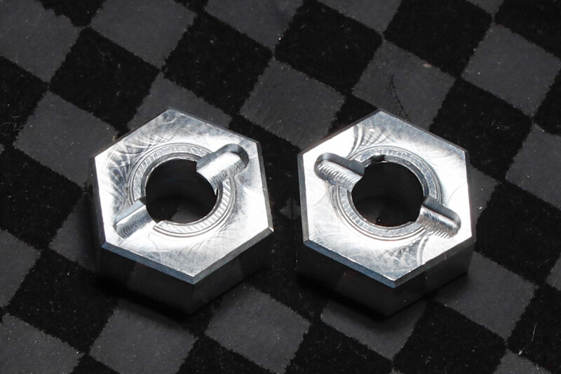 12mm Aluminum Wheel Hex Hubs - CHOOSE SIZE AND STYLE