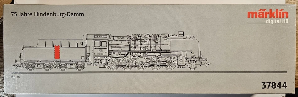 Märklin H0 37844 Dampflok BR 50 DB Hindenburg-Damm Digital in OVP - Bild 3 von 4