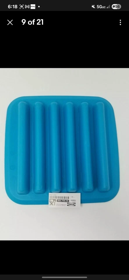 NUEVO IKEA PLASTIS Bandeja de Cubitos de Hielo de Plástico Azul Resina Arte Molde Foto 2 de 4