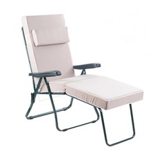 Alfresia Garden Sunlounger Chair - Green Frame with Luxury Taupe Cushion