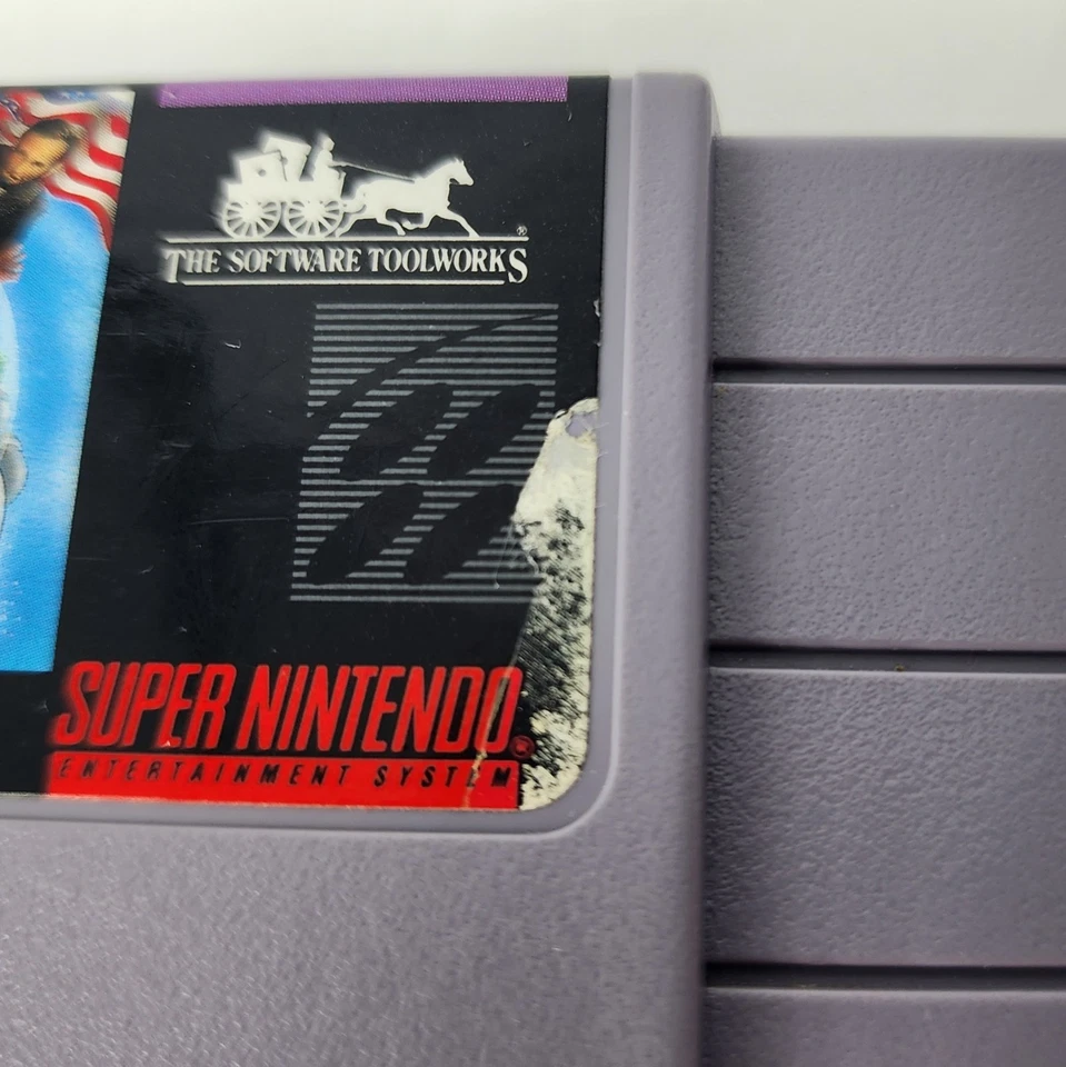 Mario's Time Machine (Super Nintendo, SNES, 1993) CLEANED & TESTED - Fast Ship! - Image 3 of 4