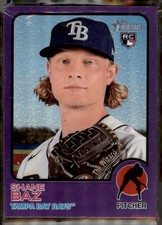 2022 Topps Heritage #161 Shane Baz Chrome Purple Refractor