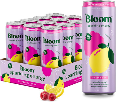 Bloom Nutrition Sparkling Energy Drink for Focus, Natural Caffeine, Zero Sugar,