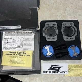 Pedales de bicicleta NOS Speedplay Ultra Light Action Cromo Moly Blue