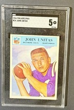 966 Philadelphia #24 Johnny Unitas SGC 5 EX Baltimore Colts HOF