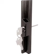 Black Diecast Sliding Door outside Pull Keyed, Adams Rite and W & F