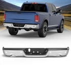 For 09-18 Dodge Ram 1500 w/Dual Exhaust Sensor Hole Chrome Separated Rear Bumper