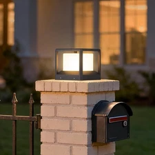 7.1" Post Light, Pillar Lights Outdoor Hard Wired, AC100-240V Modern Column