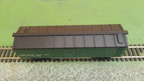 Tri-Ang Hornby R344 Permanent Way Dept Schienenreinigungswagen, grün, verpackt - Bild 4 von 10