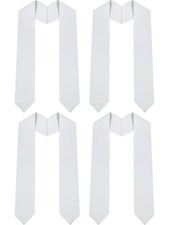 4 Piece Unisex Graduation Stole Sash Adult Plain Graduate Honor Stole Class o...